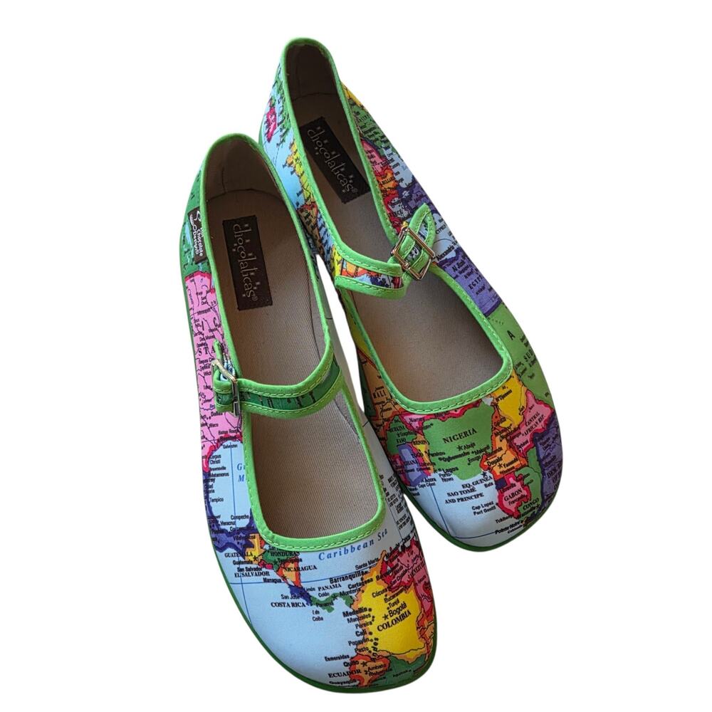 Hot Chocolate Design Chocolaticas Bon Voyage Mary Jane Flats sz 11 Shoes